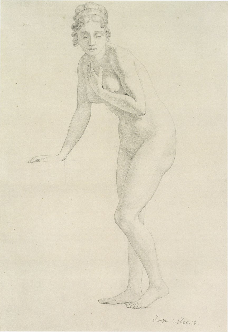 Stående kvindelig nøgen af Julius Schnorr von Carolsfeld