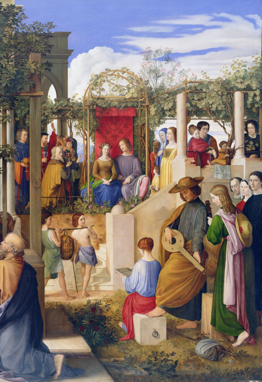 Ægteskabet i Cana, 1819 (detalje af 149006) af Julius Schnorr von Carolsfeld