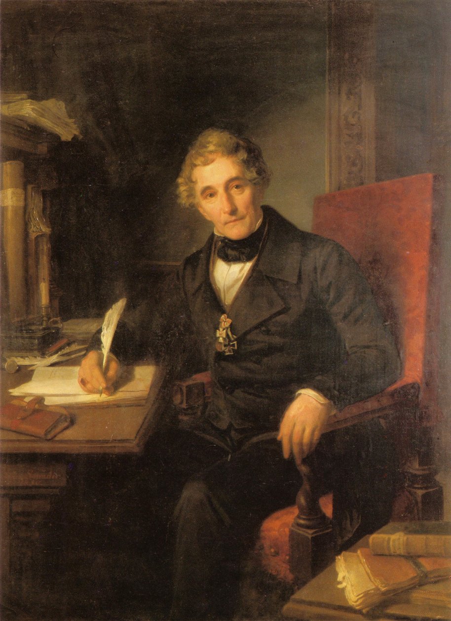 Portræt af Heinrich Andreas de Cuvry (1785-1869) af Julius Schrader