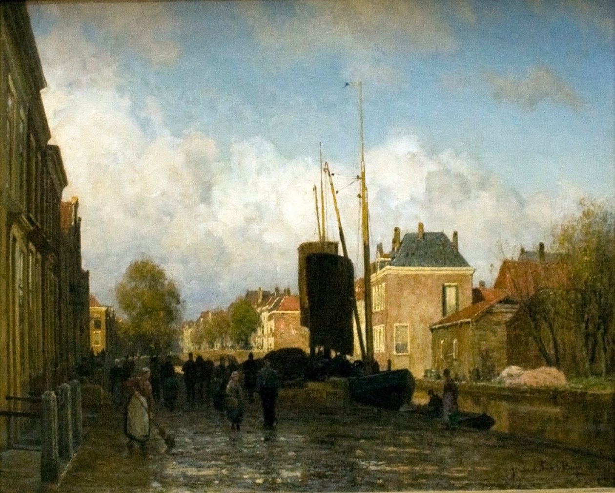 En syg csatorna Hagaban hollænder: Den syge i Haag af Julius Sande de van Bakhuyzen