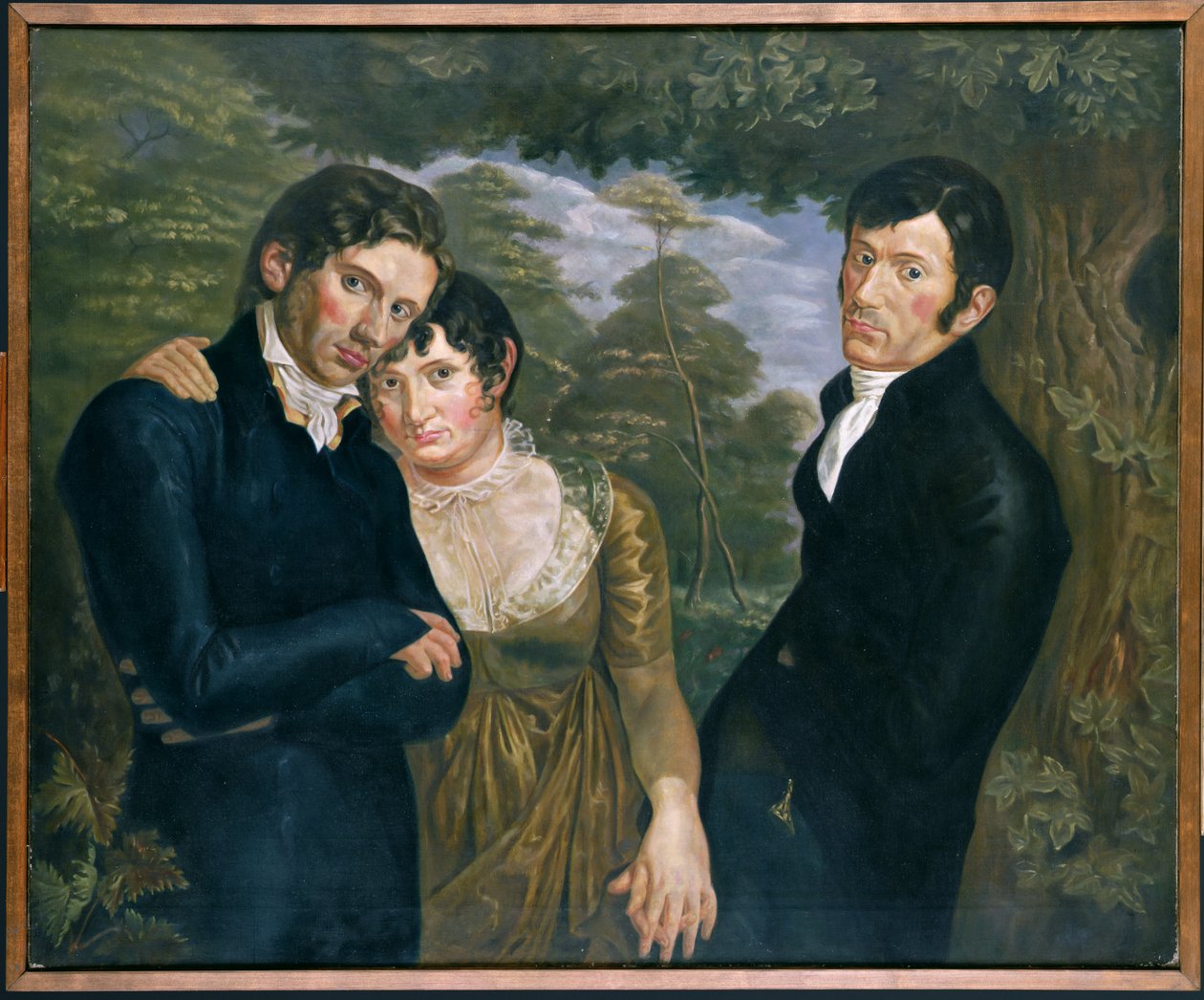Kopi af Vi tre af Philipp Otto Runge af Julius August Friedrich Theodor von Ehren
