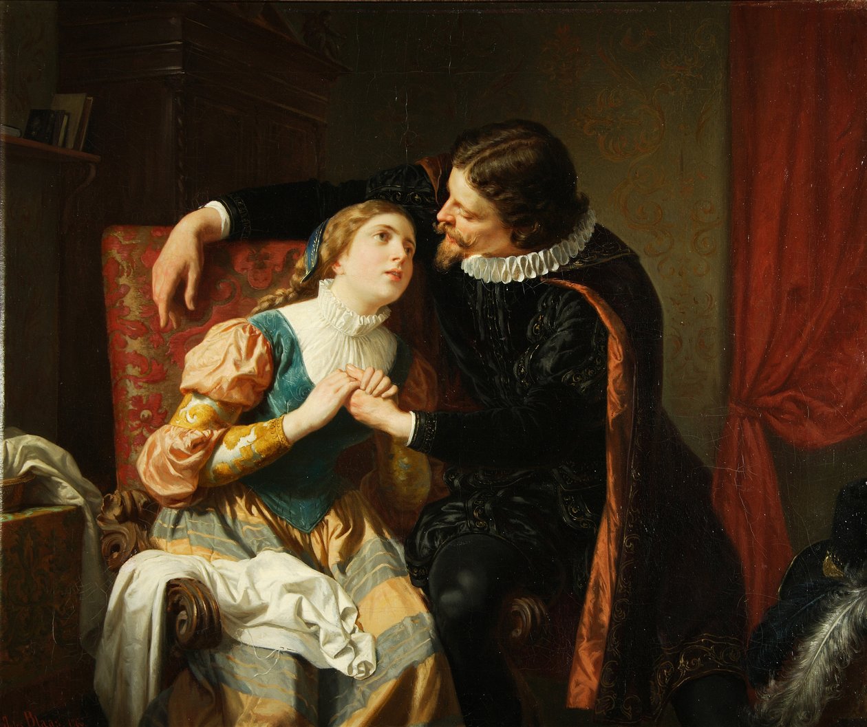 Egmont og Klärchen, 1866 af Julius Blaas von