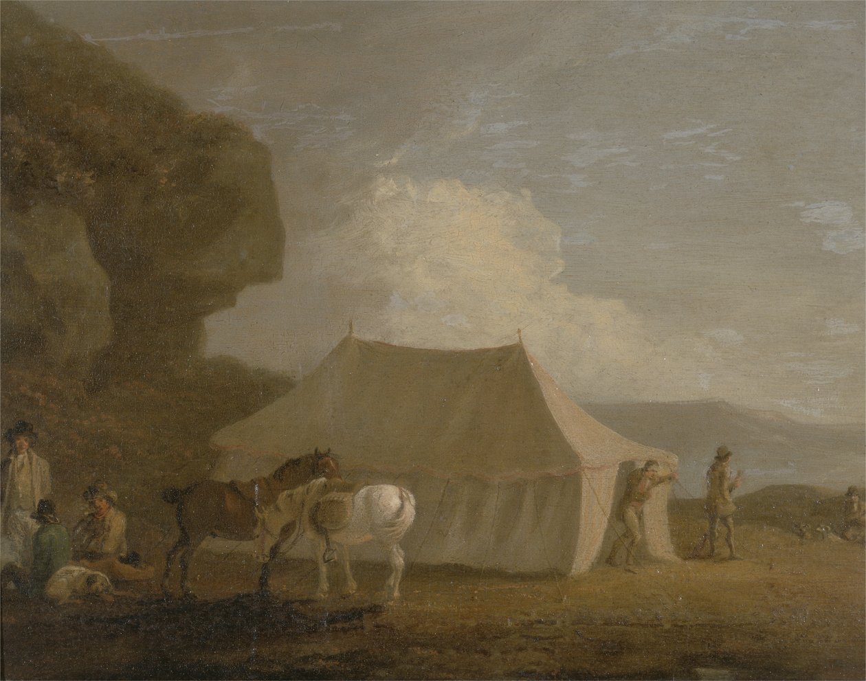 The Shooting Party (olie på lærred) af Julius Caesar Ibbetson