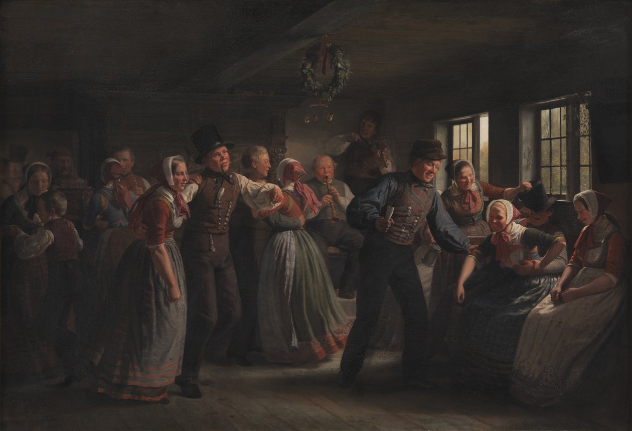 En Country Dance i Hedebo Distrikt, Sjælland af Julius Exner