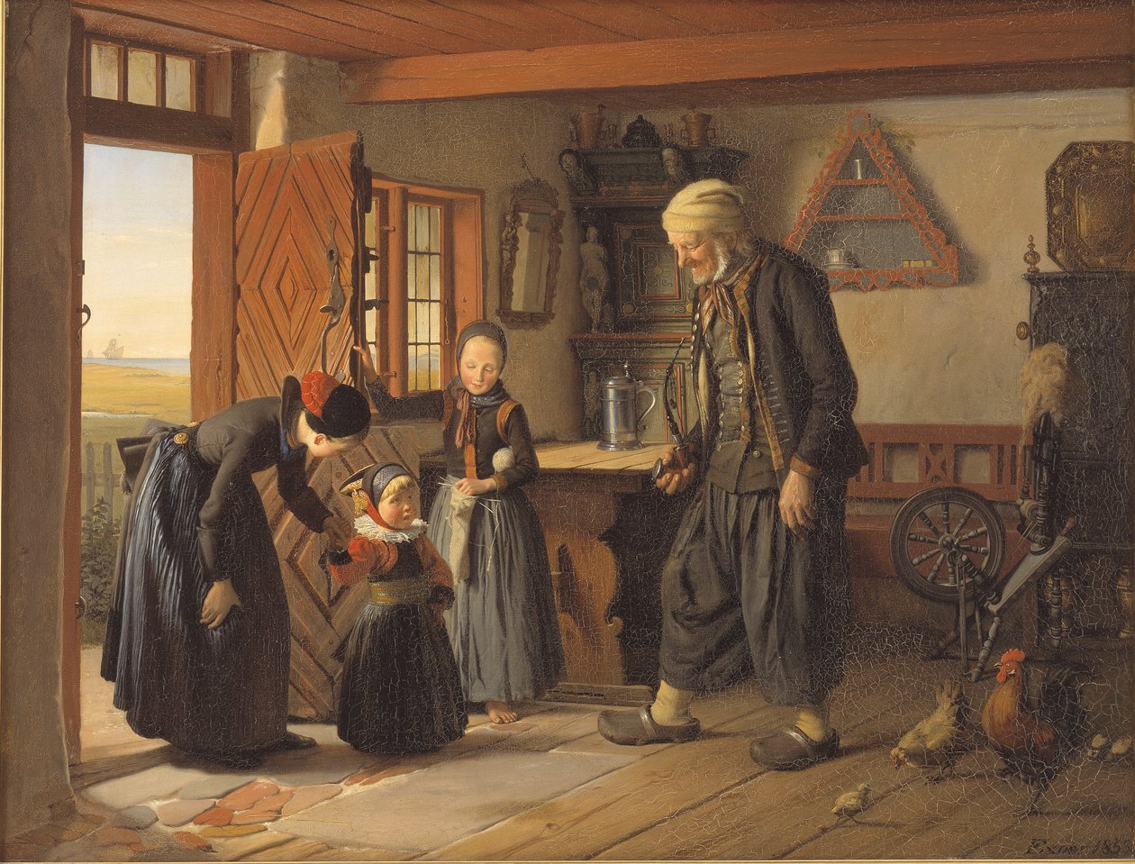 På besøg hos bedstefar af Julius Exner