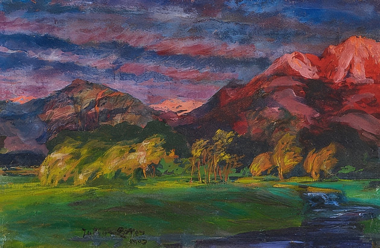 Foden i solnedgangen. 1903 (?) af Julius Exter