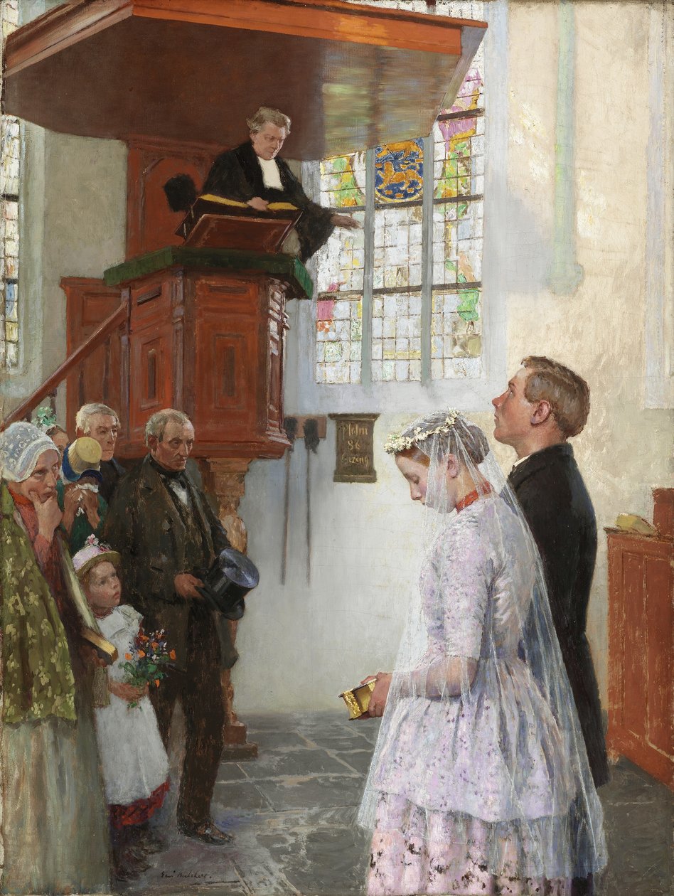 Brylluppet, ca. 1900 af Julius Gari Melchers