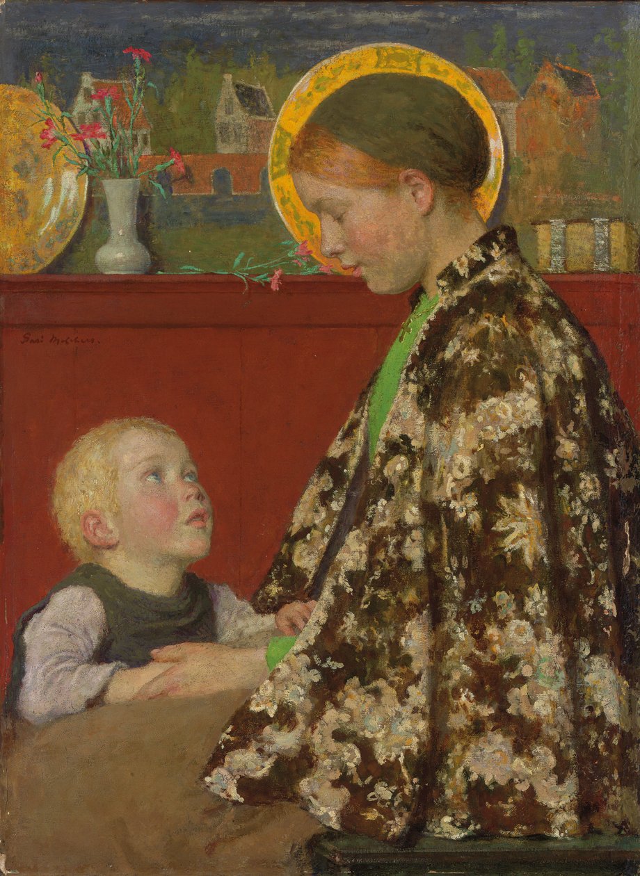 Ung mor, ca. 1892-1895 (olie på lærred) af Julius Gari Melchers