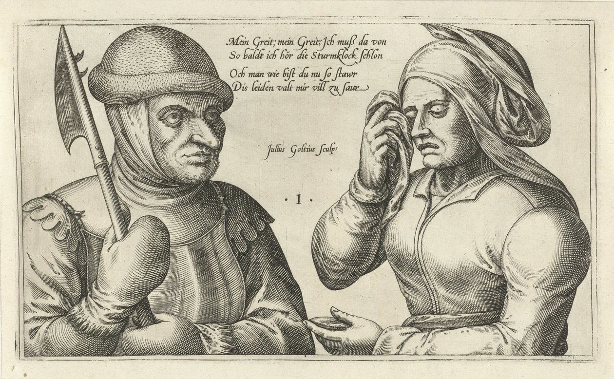 Farvel til en soldat Ordspil om forholdet mellem mand og kvinde (serietitel) af Julius Goltzius
