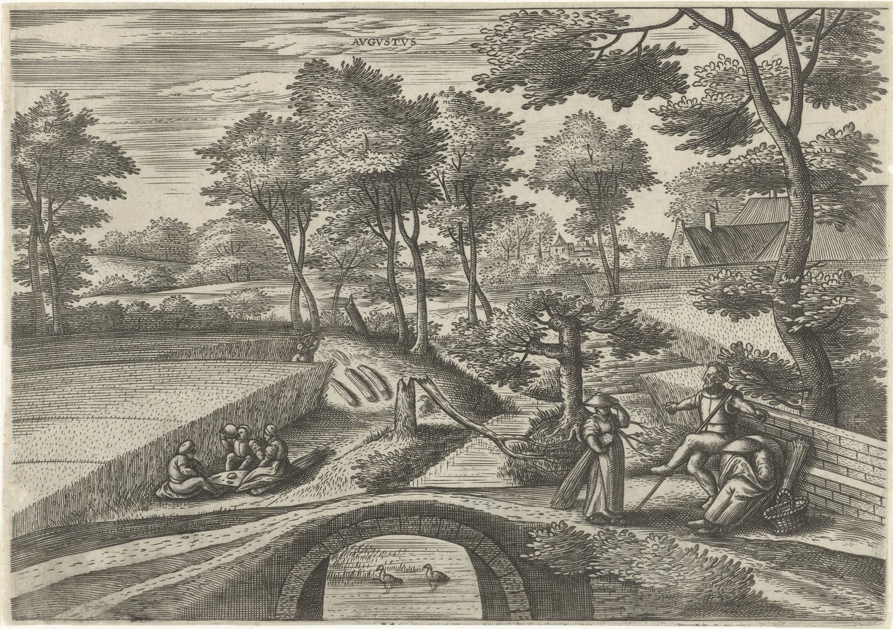 august Avgvstvs (titel på objekt) De tolv måneder (serietitel) af Julius Goltzius