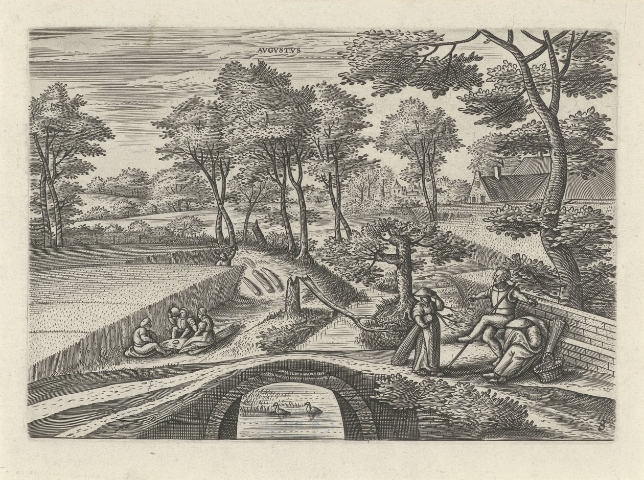 august Avgvstvs (titel på objekt) De tolv måneder (serietitel) af Julius Goltzius