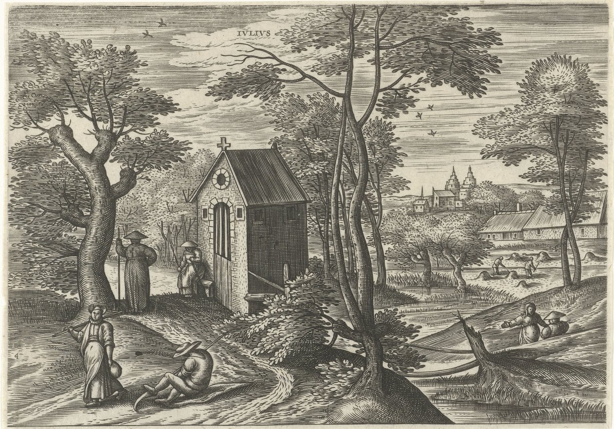 juli Ivlivs (titel på objekt) De tolv måneder (serietitel) af Julius Goltzius