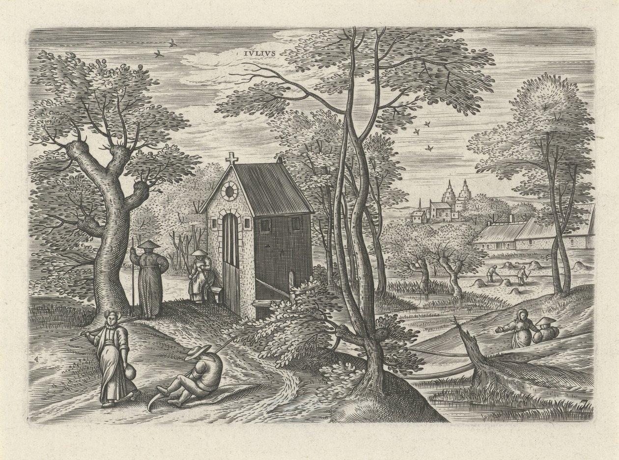 juli Ivlivs (titel på objekt) De tolv måneder (serietitel) af Julius Goltzius