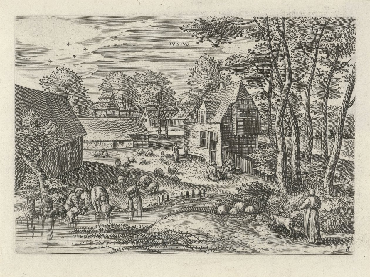 juni Ivnivs (titel på objekt) De tolv måneder (serietitel) af Julius Goltzius