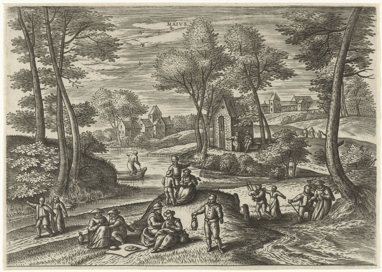 Kan Maivs (titel på objekt) De tolv måneder (serietitel) af Julius Goltzius