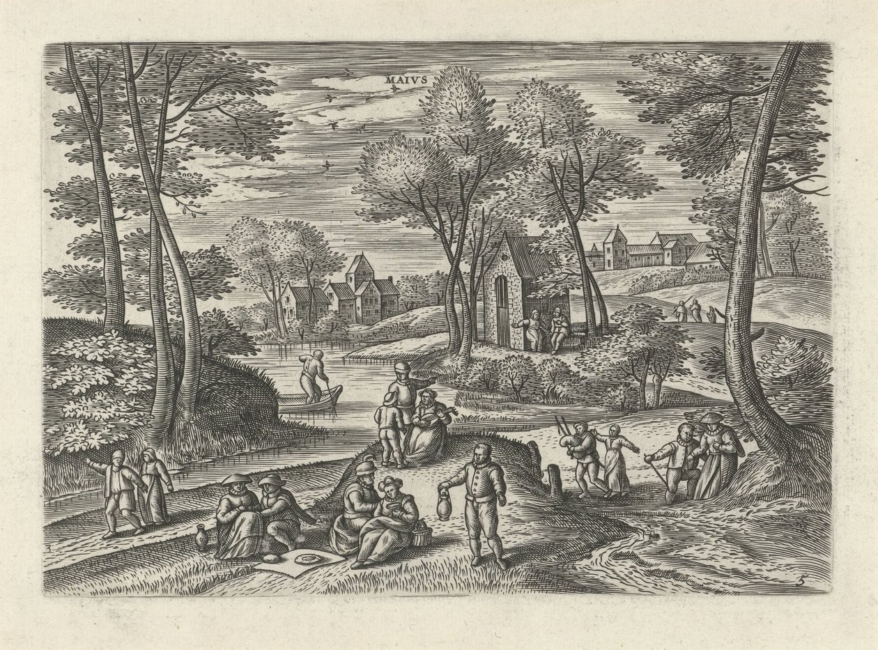 Kan Maivs (titel på objekt) De tolv måneder (serietitel) af Julius Goltzius