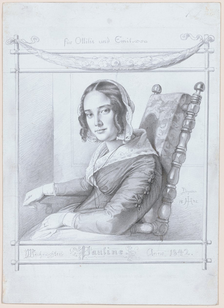 Pauline, kunstnerens hustru af Julius Hubner