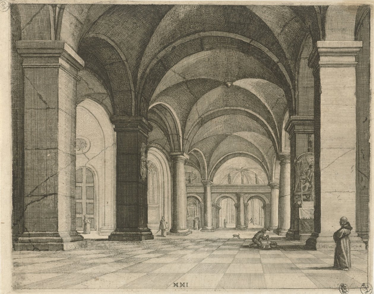 Kirkens interiør Perspectives (serietitel) af Julius Milheuser