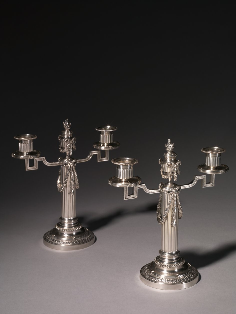 Lysestage, firma Peter Carl Fabergé af Julius Rappoport
