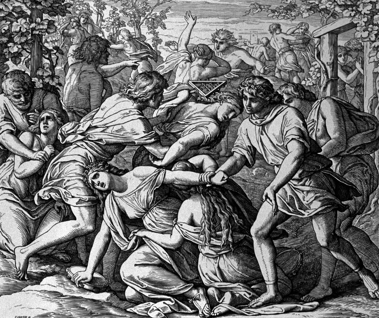 Bortførelse af Israels døtre af Julius Schnorr von Carolsfeld