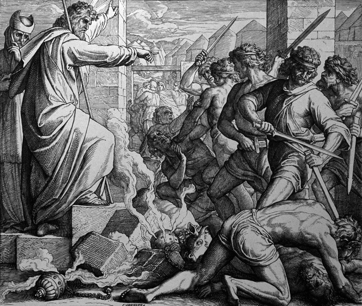Tilbedelse af Guldkalven af Julius Schnorr von Carolsfeld