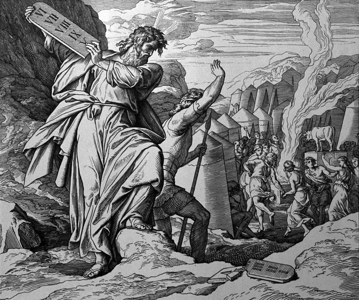 Tilbedelse af Guldkalven af Julius Schnorr von Carolsfeld