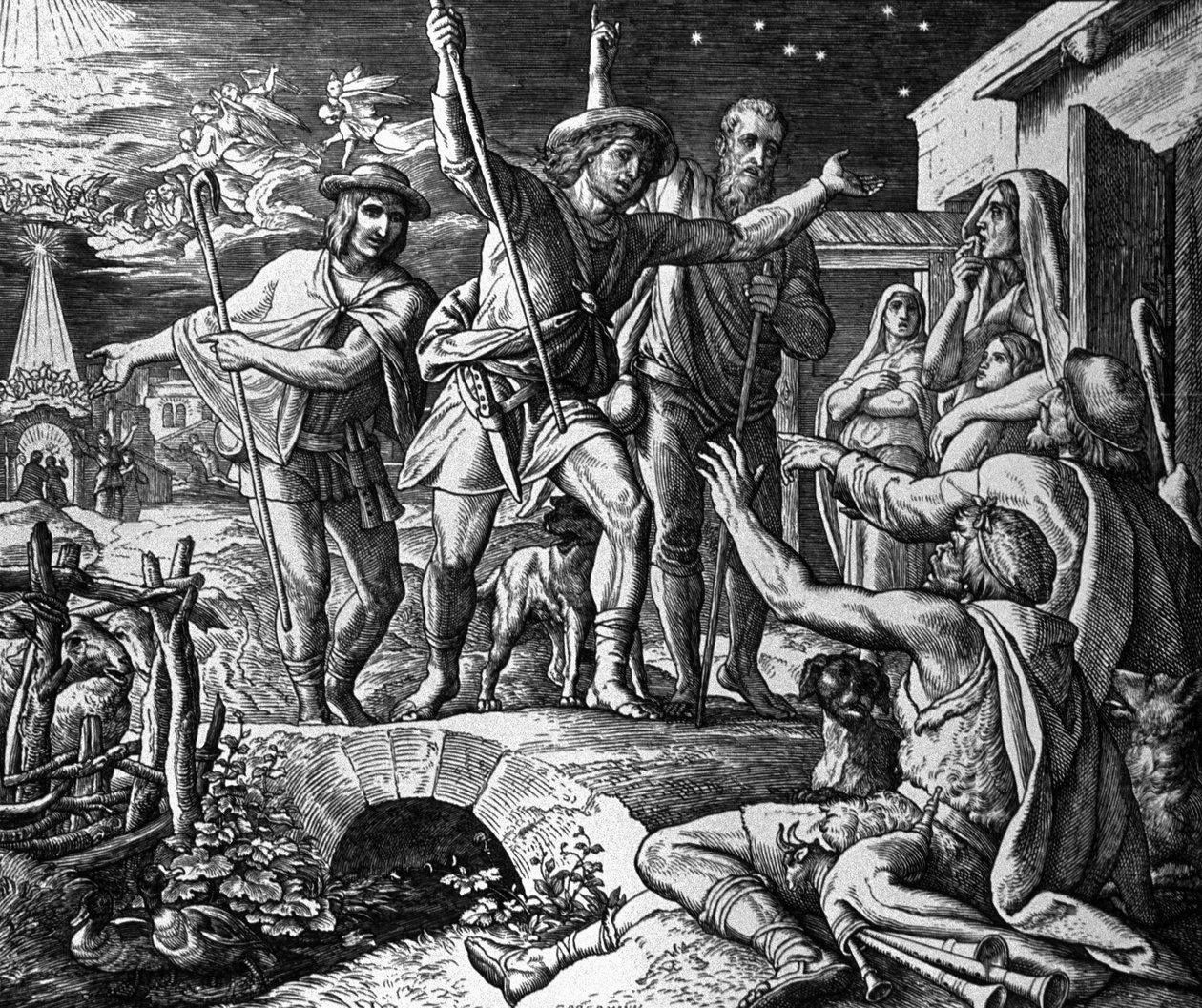 Tilbedelse af hyrderne af Julius Schnorr von Carolsfeld
