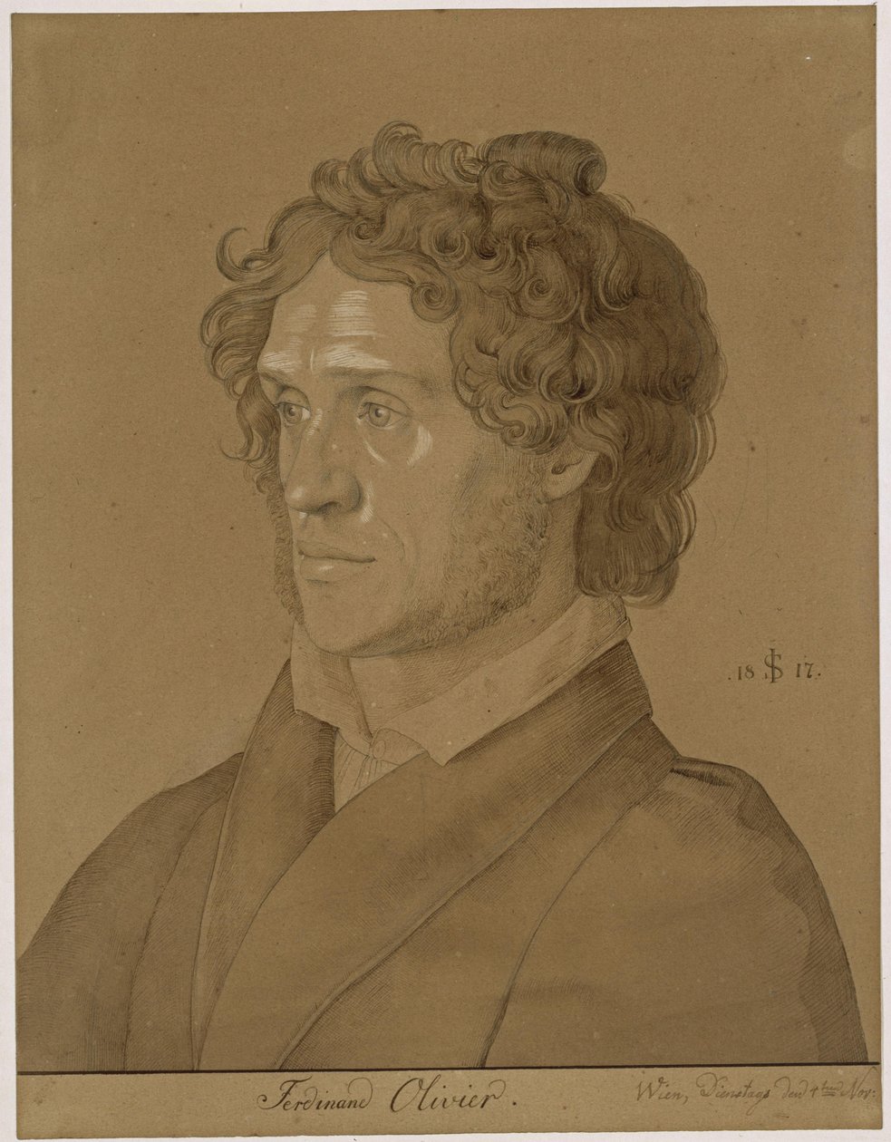 Portræt af Ferdinand Olivier af Julius Schnorr von Carolsfeld