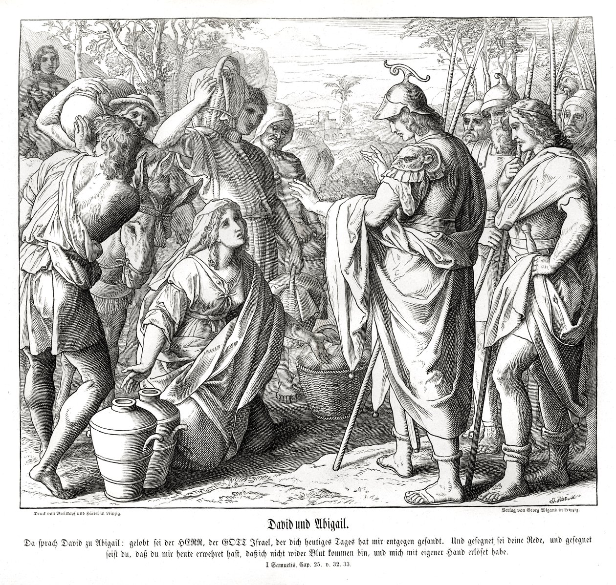 David og Abigail af Julius Schnorr von Carolsfeld