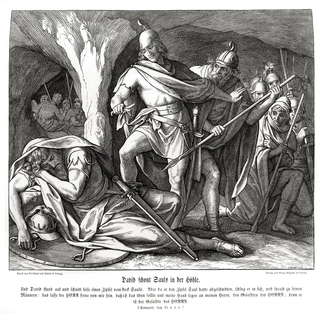 David skåner Sauls liv af Julius Schnorr von Carolsfeld