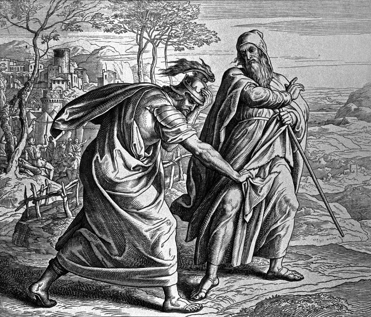 Saulin ja Samuelin välinen erimielisyys af Julius Schnorr von Carolsfeld