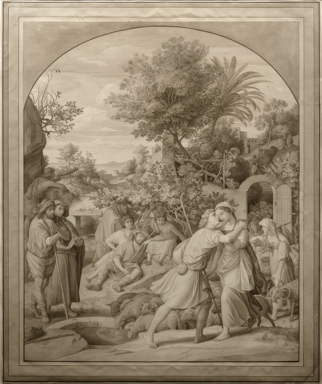 Jakob og Rachel ved brønden af Julius Schnorr von Carolsfeld