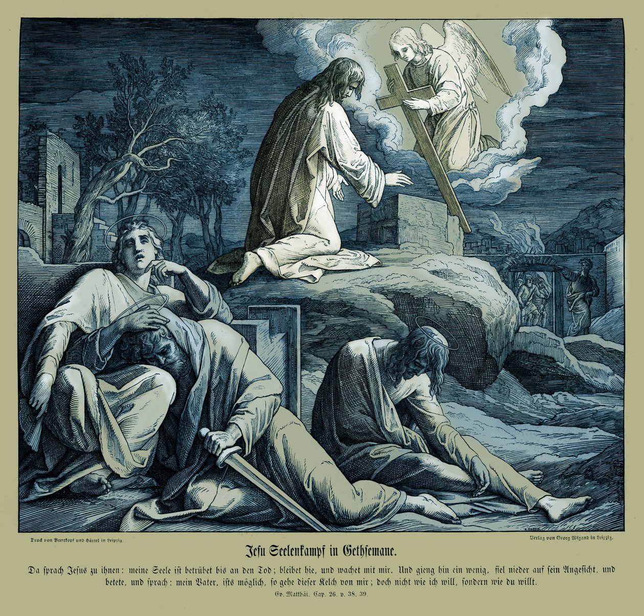 Jesus i Getsemane Have, Matthæusevangeliet af Julius Schnorr von Carolsfeld
