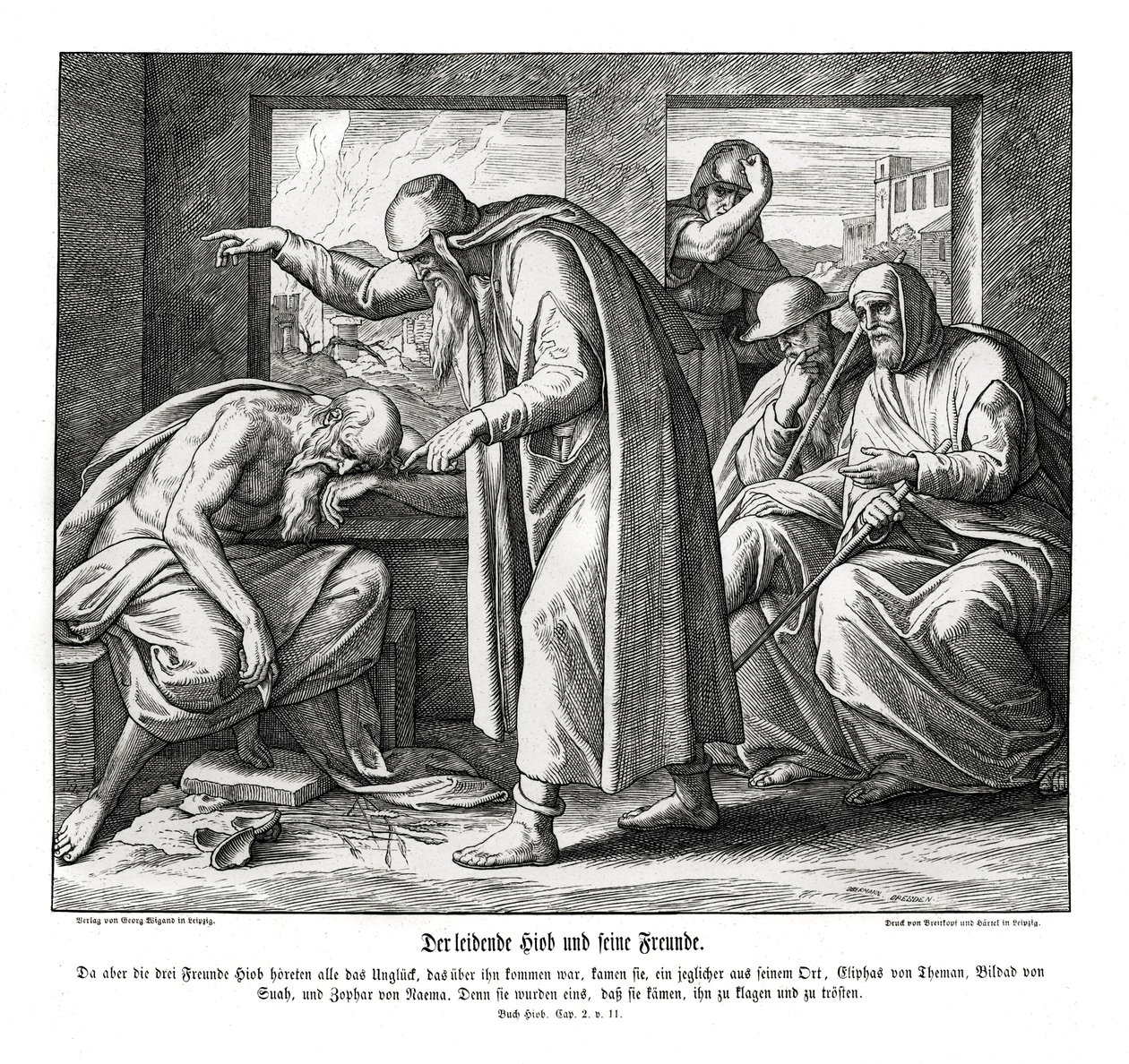 Jobs venner, Job af Julius Schnorr von Carolsfeld