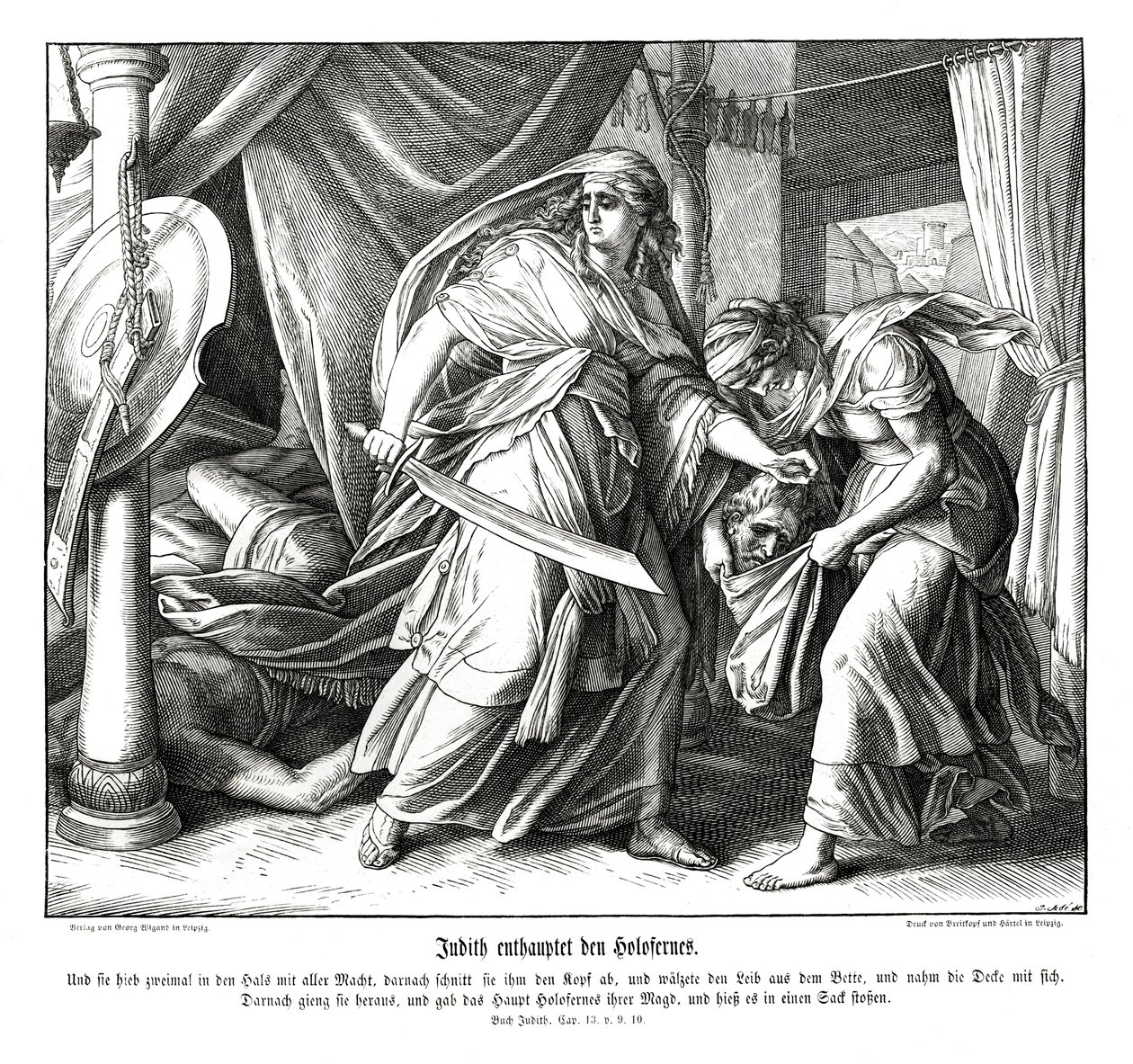 Judith halshugger Holofernes, Judiths bog af Julius Schnorr von Carolsfeld
