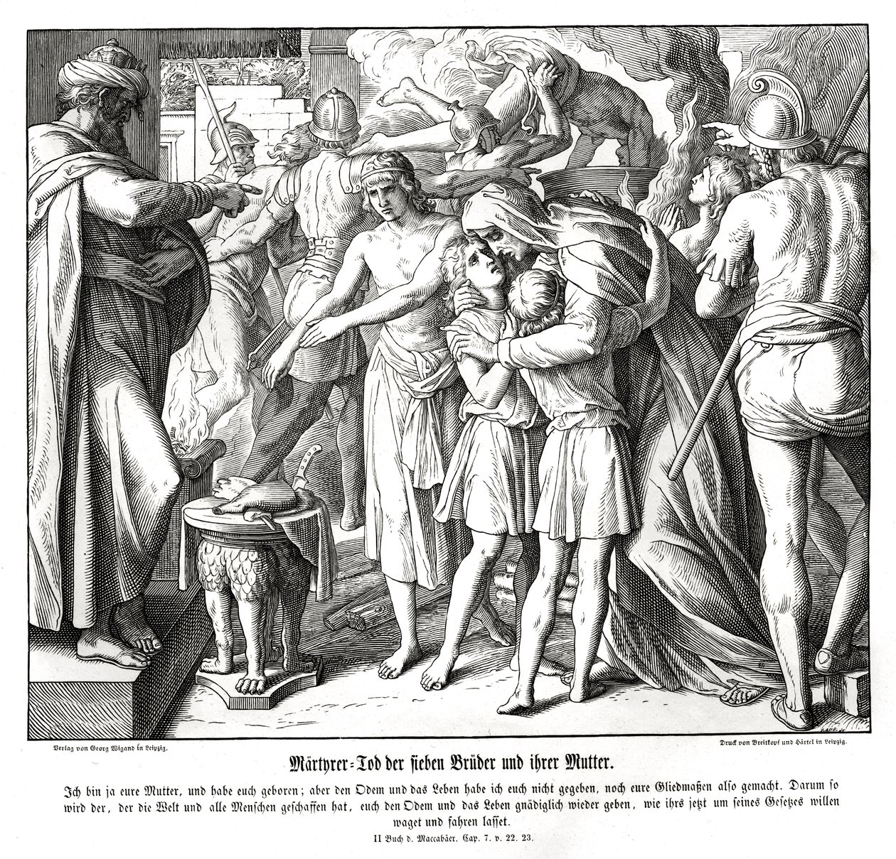 De syv sønners martyrium, 2 Makkabæer af Julius Schnorr von Carolsfeld