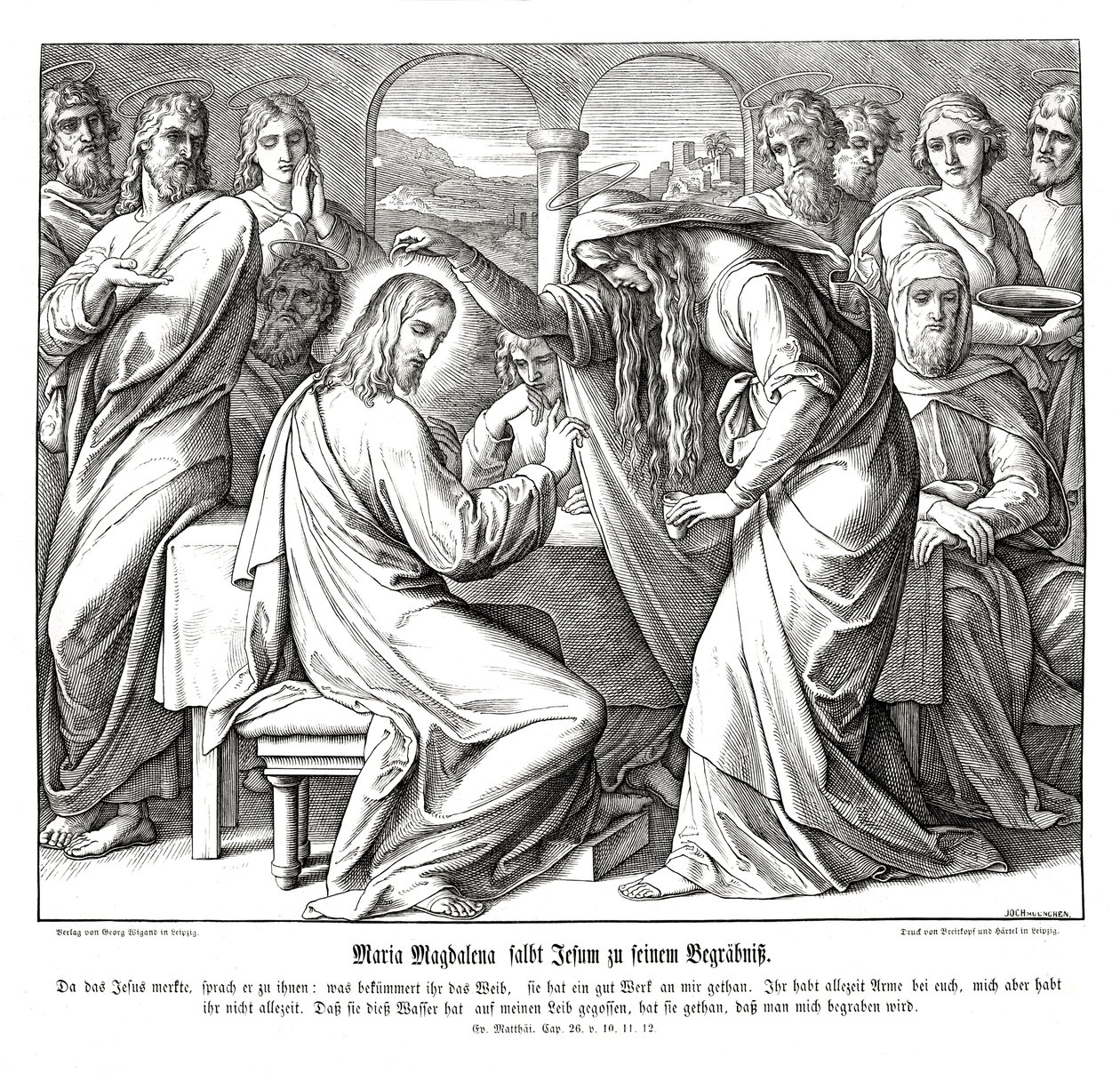 Maria Magdalene salver Jesus, Matthæusevangeliet af Julius Schnorr von Carolsfeld
