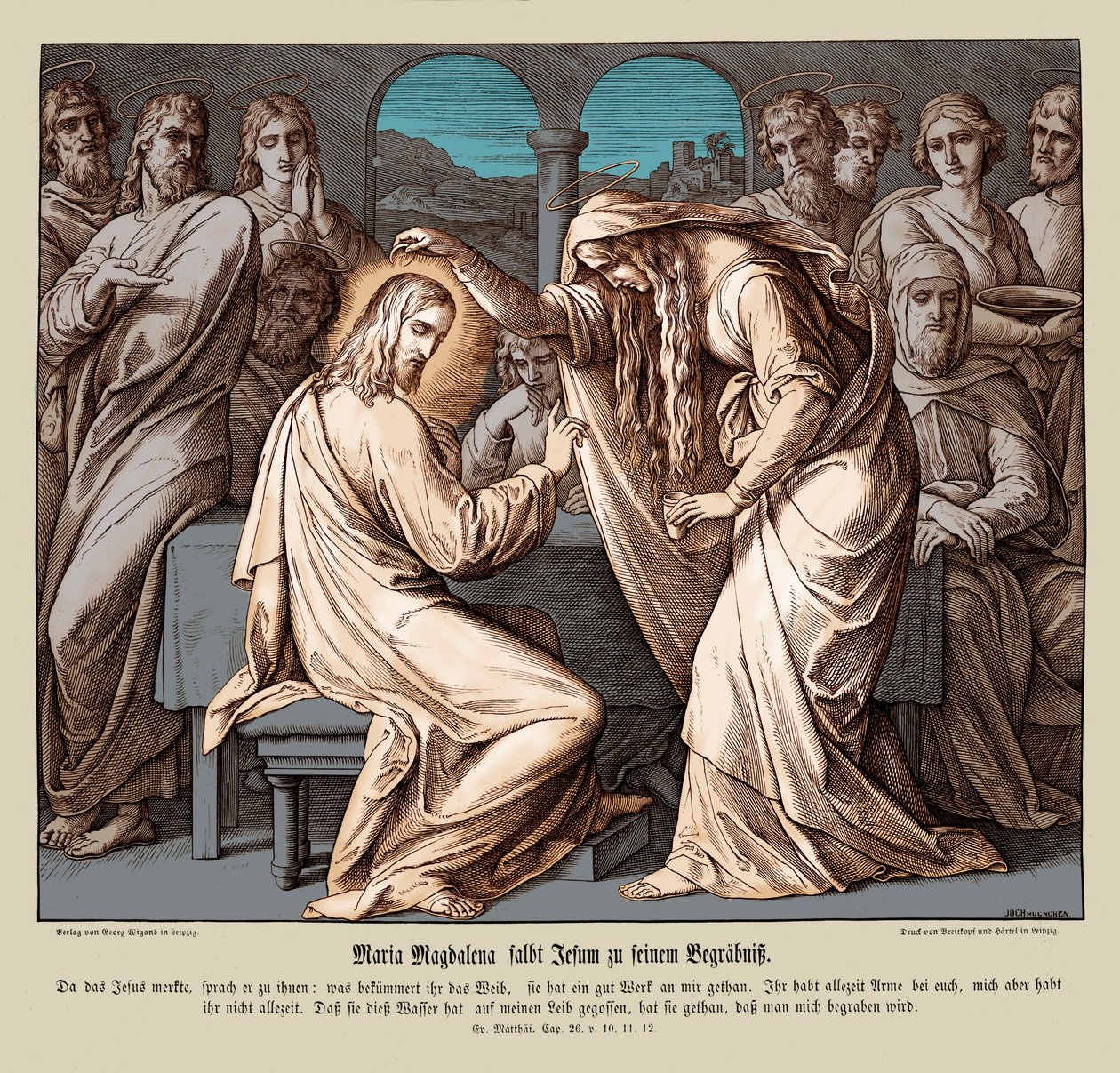Maria Magdalene salver Jesus, Matthæusevangeliet af Julius Schnorr von Carolsfeld