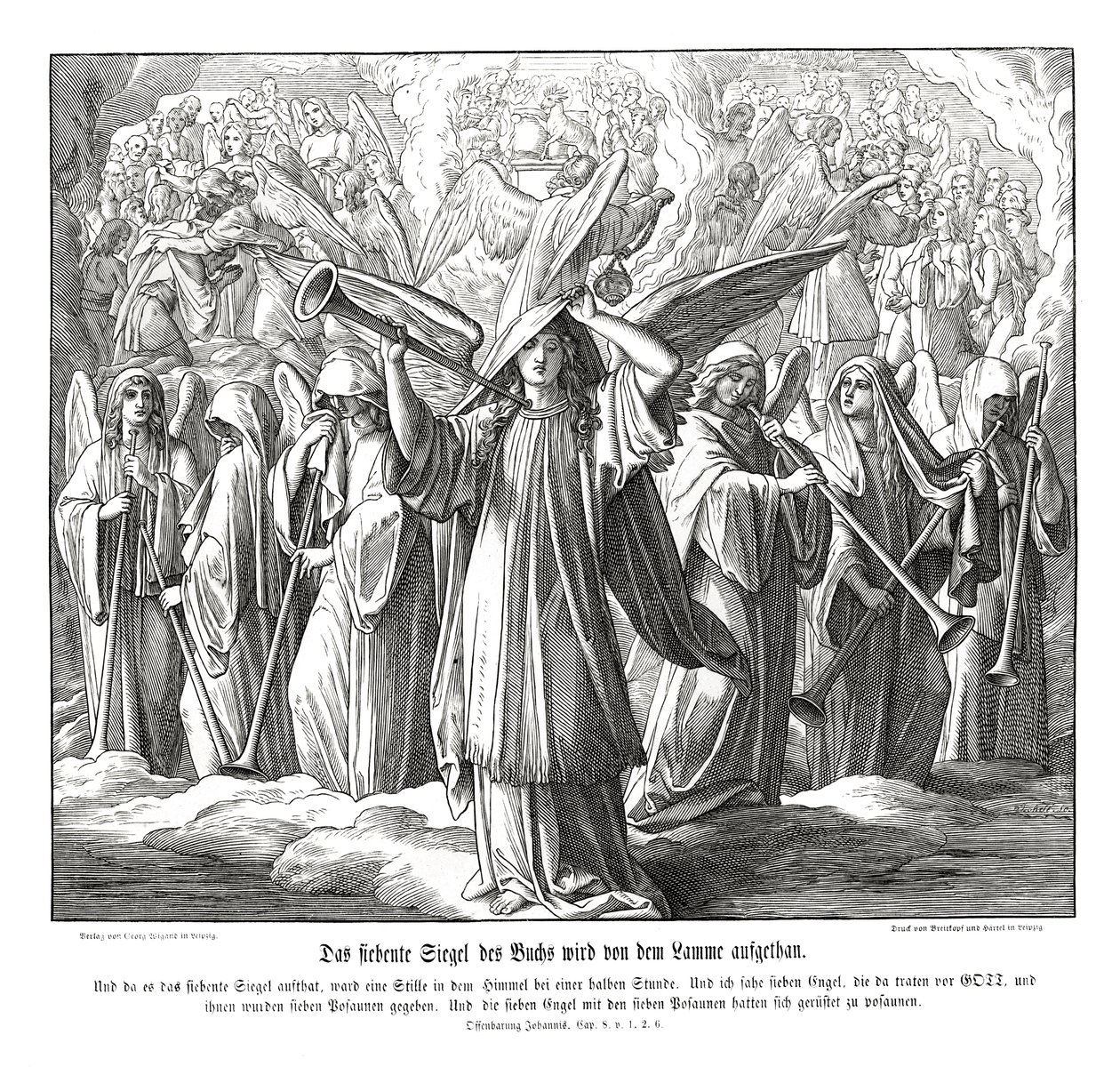 Åbning af det syvende segl ved Lammet, Åbenbaring af Julius Schnorr von Carolsfeld