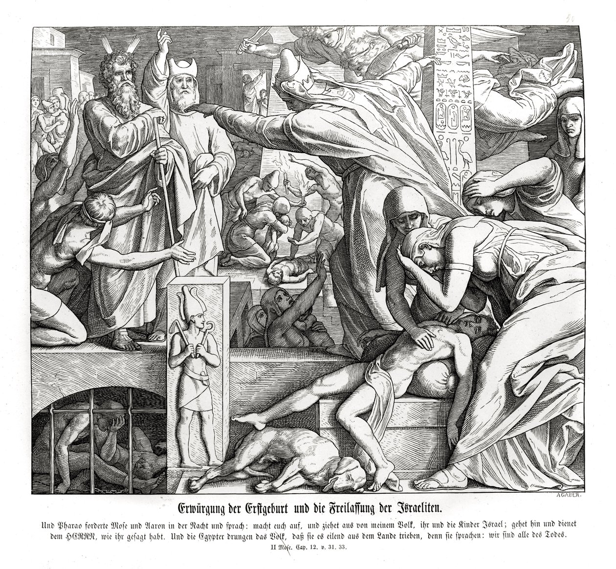 Påske, Anden Mosebog af Julius Schnorr von Carolsfeld