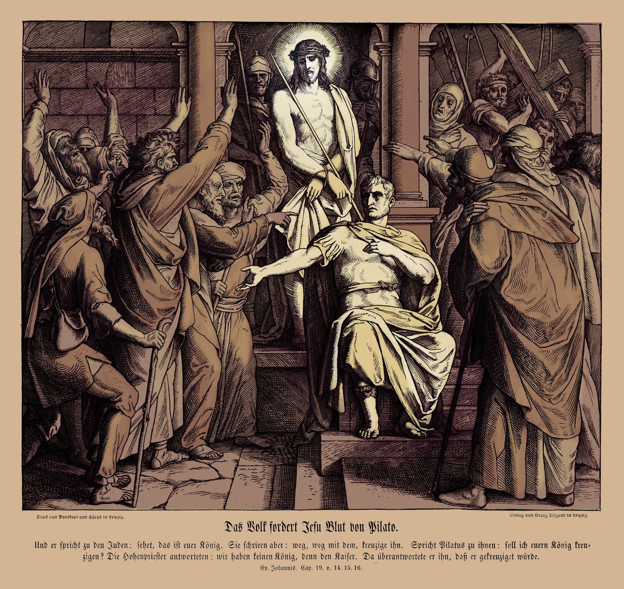 Pontius Pilatus, Johannesevangeliet af Julius Schnorr von Carolsfeld