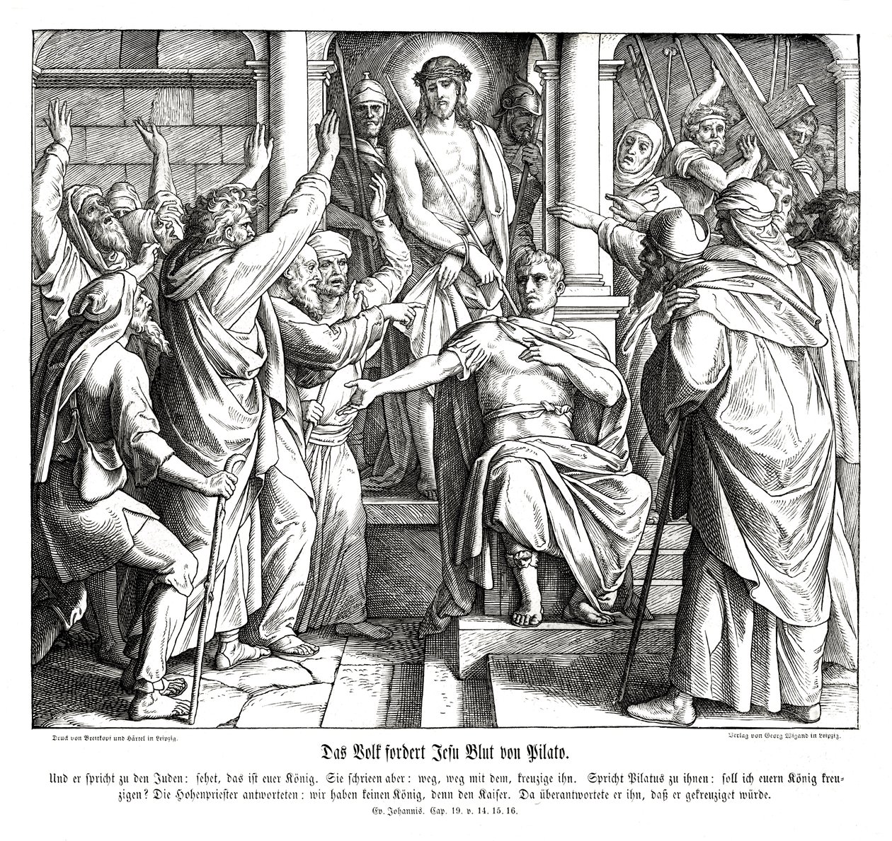 Pontius Pilatus, Johannesevangeliet af Julius Schnorr von Carolsfeld