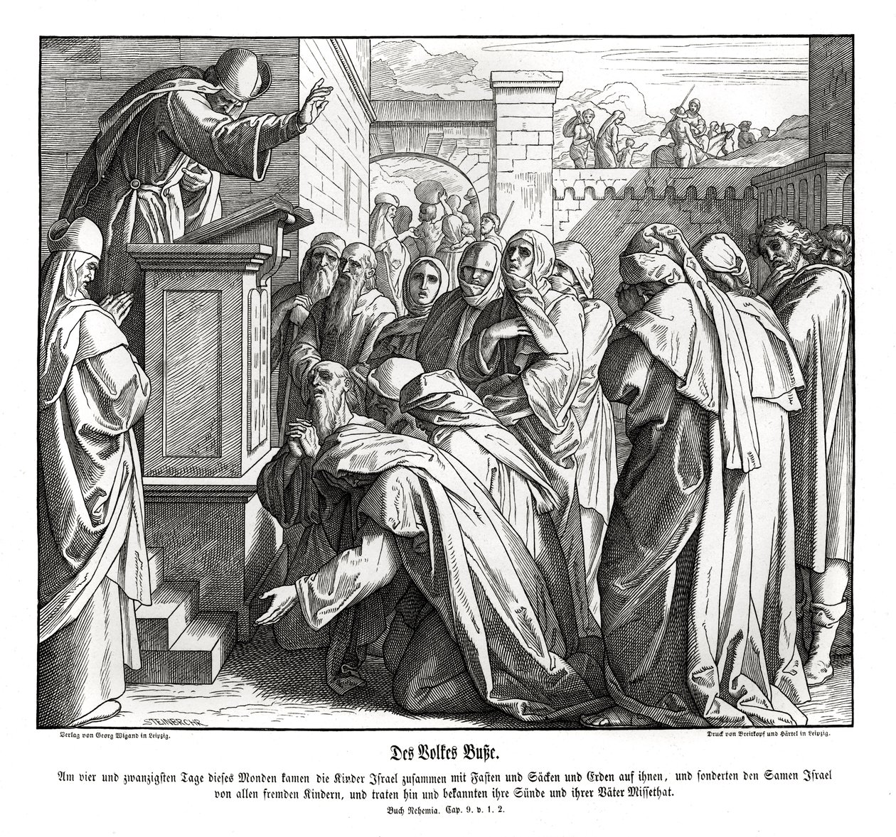 Folkets omvendelse, Nehemias af Julius Schnorr von Carolsfeld