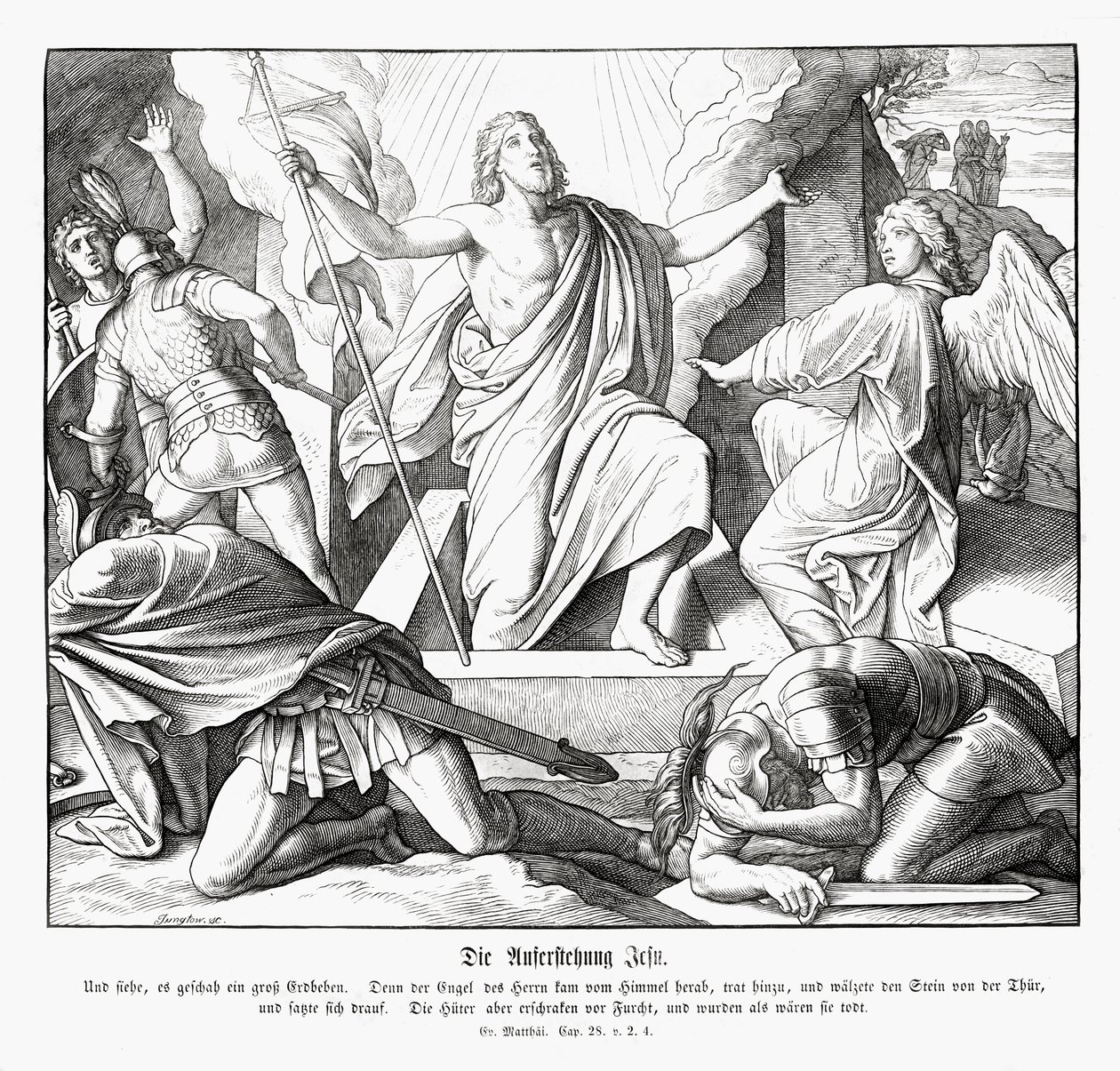 Jesu opstandelse, Matthæusevangeliet af Julius Schnorr von Carolsfeld