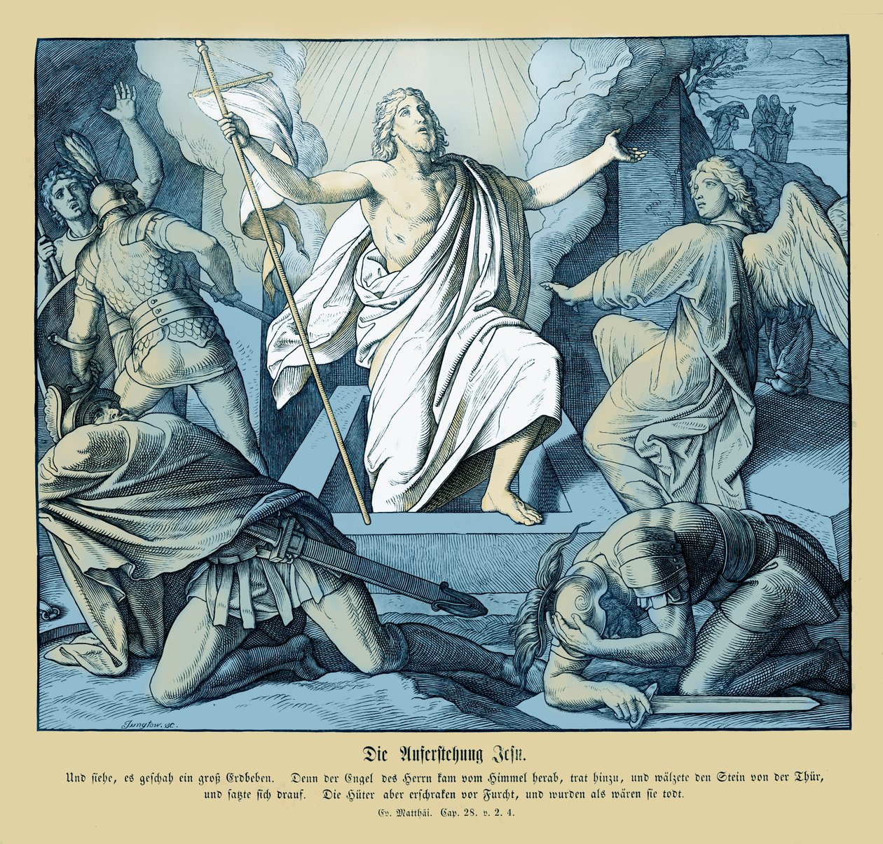 Jesu opstandelse, Matthæusevangeliet af Julius Schnorr von Carolsfeld