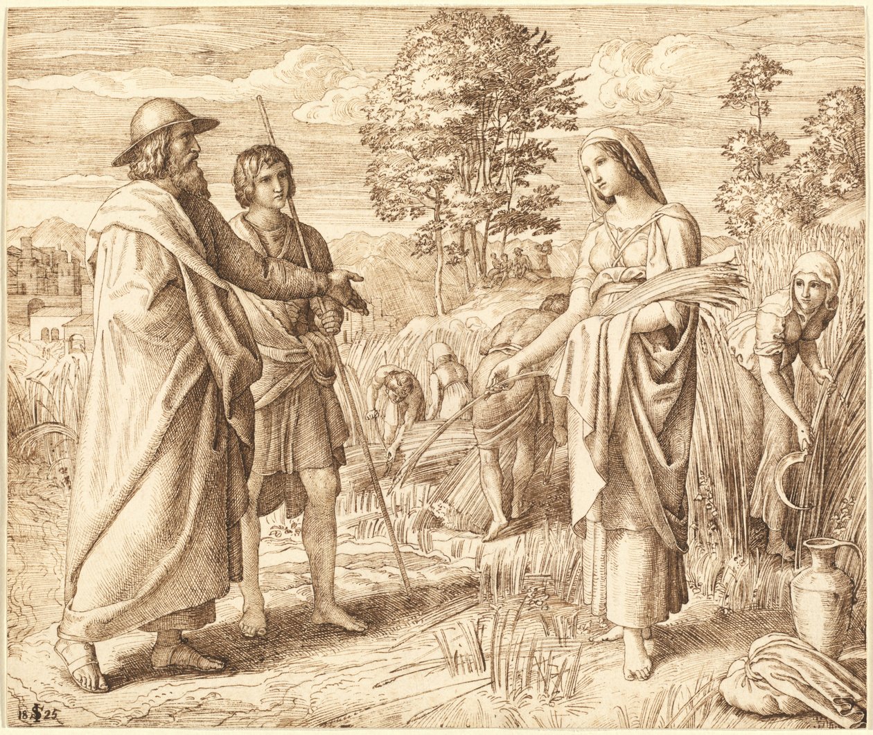 Rut og Boaz af Julius Schnorr von Carolsfeld