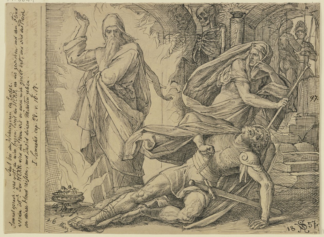Saul hos heksen i Endor af Julius Schnorr von Carolsfeld