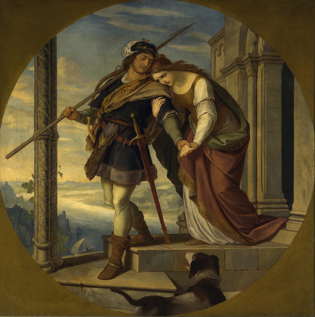 Siegfrieds afsked med Kriemhild af Julius Schnorr von Carolsfeld