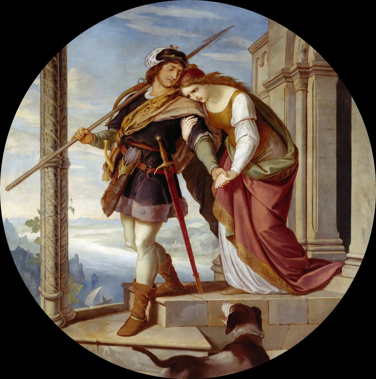 Siegfrieds Afsked fra Kriemhild, c.1843. af Julius Schnorr von Carolsfeld