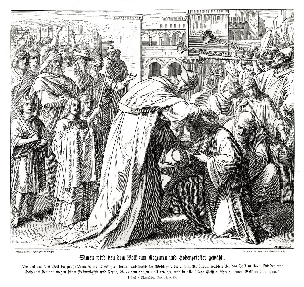 Simon udnævnes til ypperstepræst af Julius Schnorr von Carolsfeld